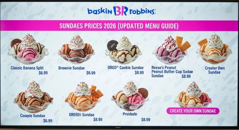 Baskin-Robbins Sundaes Prices 2026 (Updated Menu Guide)