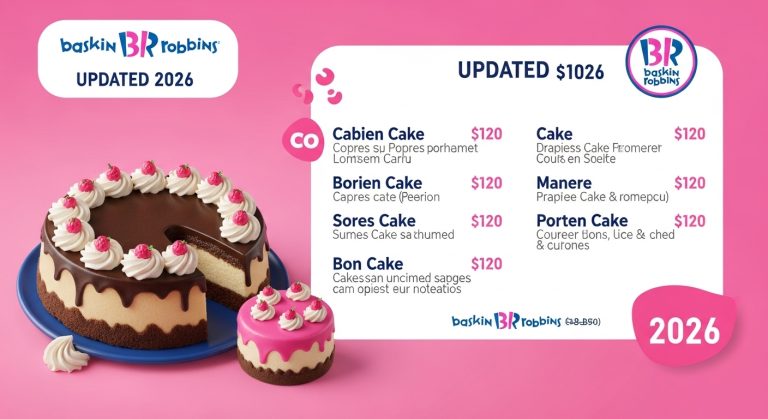 baskin robbin cake menu