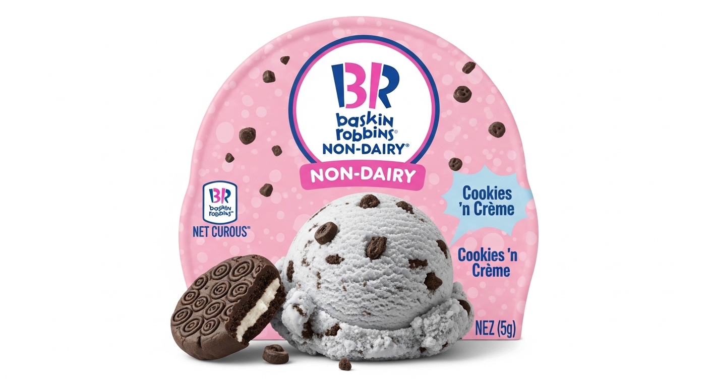 Baskin-Robbins Non-Dairy Cookies 'n Crème Ice Cream
