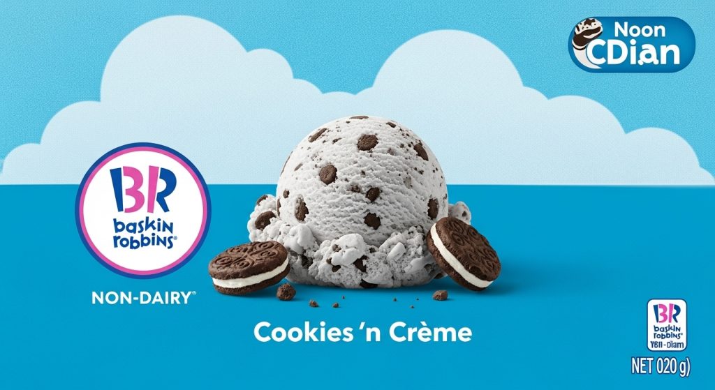 Baskin-Robbins Non-Dairy Cookies 'n Crème Ice Cream